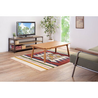 こたつ こたつテーブル 長方形 105×60cm 石英管ヒーター 300W 天然木 暖房 電気こたつ コタツ 炬燵 冬物 暖房器具 KT-104N 【代引不可】