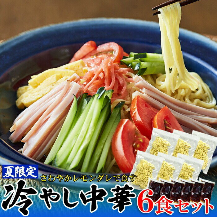 冷やし中華 6食 レモンだれ 冷やし麺 冷麺 もちもち細中華麺とさわやかレモンダレが暑い夏にぴったり!!6食セットでお届けします!! 【代引不可】