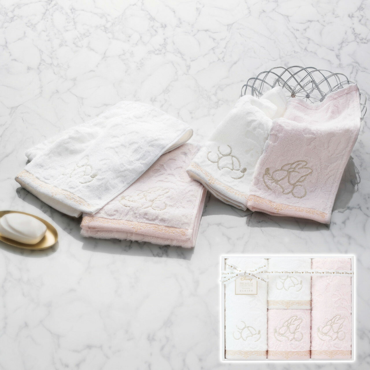 【抽選で最大100%ポイントバック！12/1~】 フェイス・ウォッシュタオルセット ピンク ディズニー プレ..