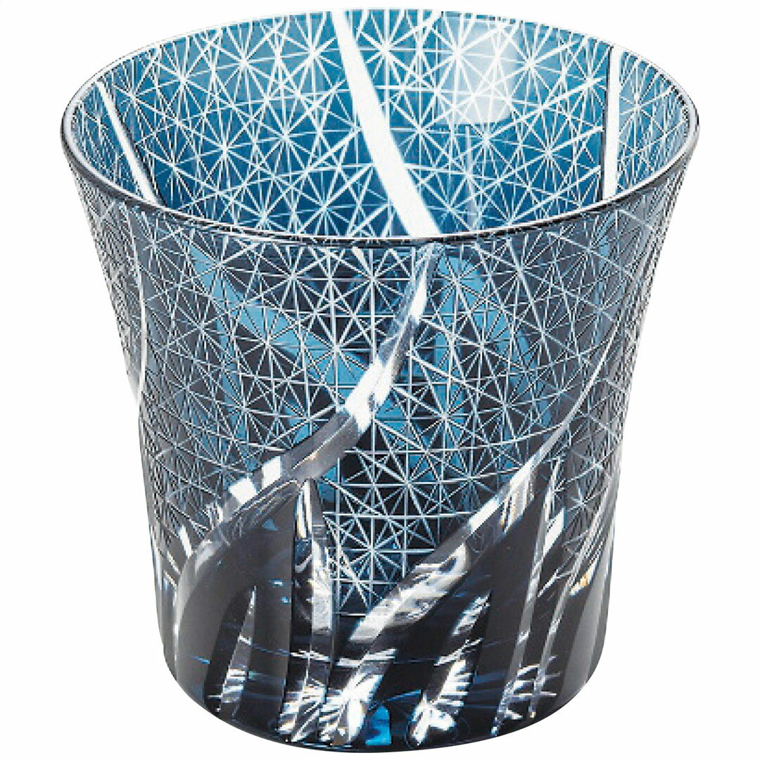 手づくり切子タンブラー インディゴブルー ギフト プレゼント 贈り物 贈呈 ご褒美 【代引不可】