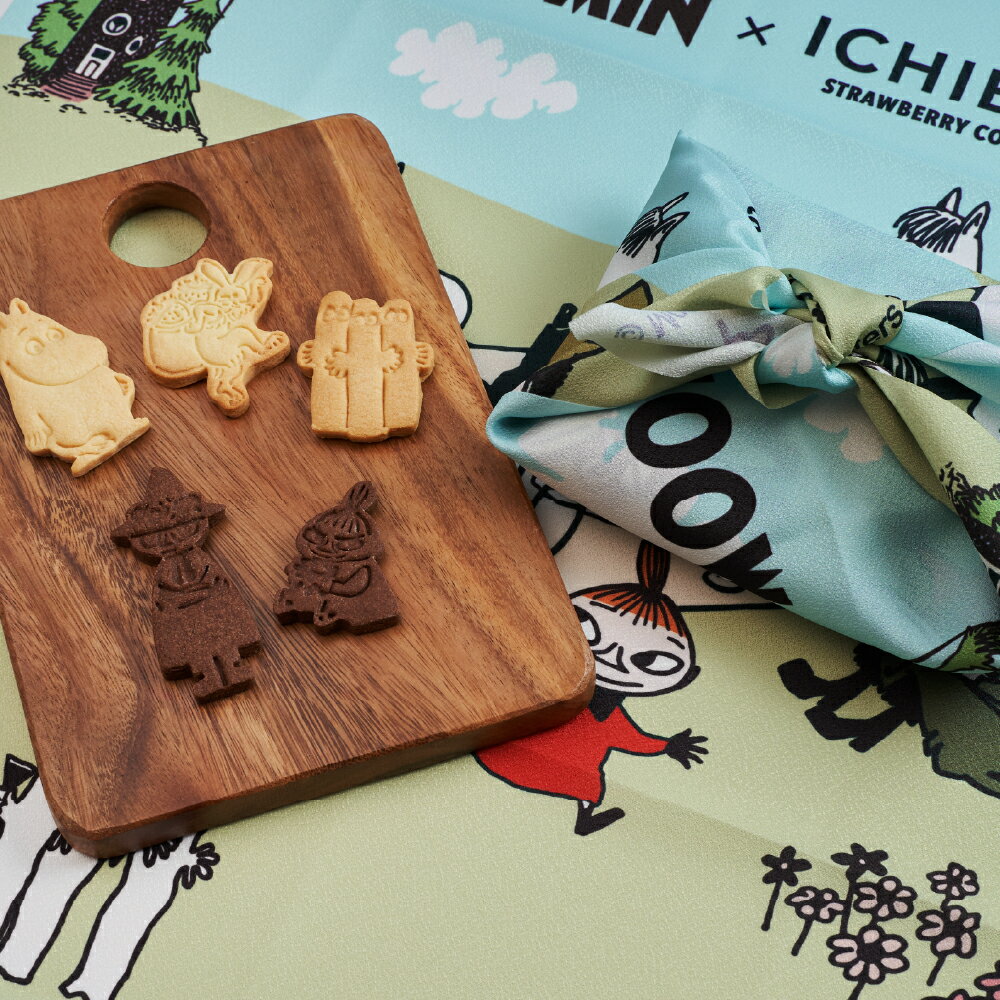 【送料無料】【公式 ICHIBIKO(いちびこ)】 MOOMIN × ICHIBIKO 5種のクッキー風呂敷セット｜ムーミン コラボ ｜いちびこ 焼き菓子 詰め合わせ かわいい ギフト 贈り物 手土産 限定 スイーツ お取り寄せ 母の日