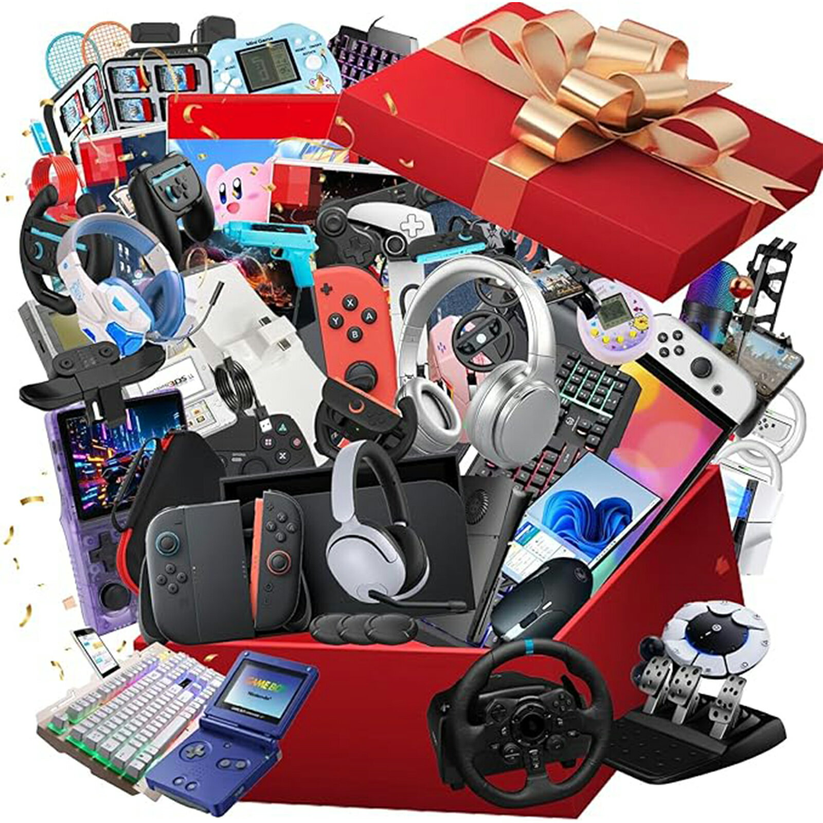 【2026年 ゲーム関連福袋・写真から5点詰み!】ゲーム福袋 ゲーミング周辺機器 PCアクセサリー 実用グッズ ランダムアソート 快適プレイ デスク用品 ゲーム...