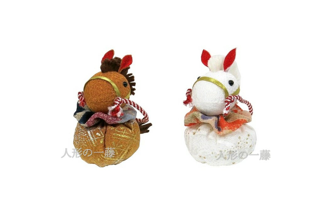 日本製 午年 お手玉 馬（うま） 縮緬 細工 ちりめん 十二支