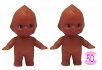 【日焼けだよキューピー5cm(50体セット)】立裸キューピー人形茶色