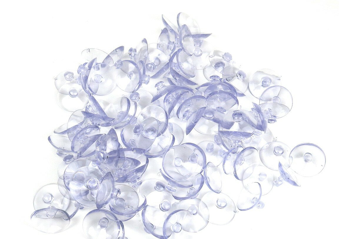 国産 吸着盤 横穴タイプ 35mm 250個入 透明 吸盤 クリア