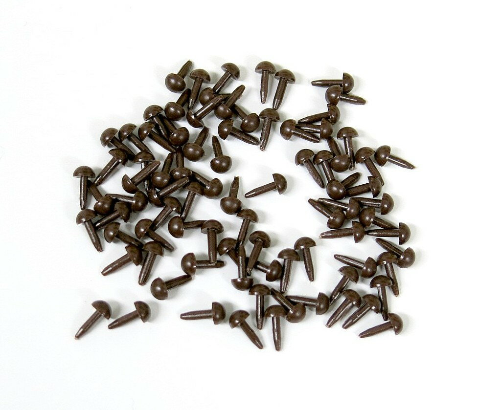 差し目 4mm （茶色） 100個入り ソリッドアイ さし目