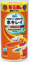 “ひかり菌”がメダカの体内から生きたまま排泄されてフンを分解。食べ残しを“GB（ガーベッジバスター）菌”が分解。繁殖に重要なメス親の体格に配慮した高栄養配合。旨みを追求し、嗜好性を従来品よりさらにUP。メダカの鮮やかさを保つため、適切な量のカロチノイドを配合。