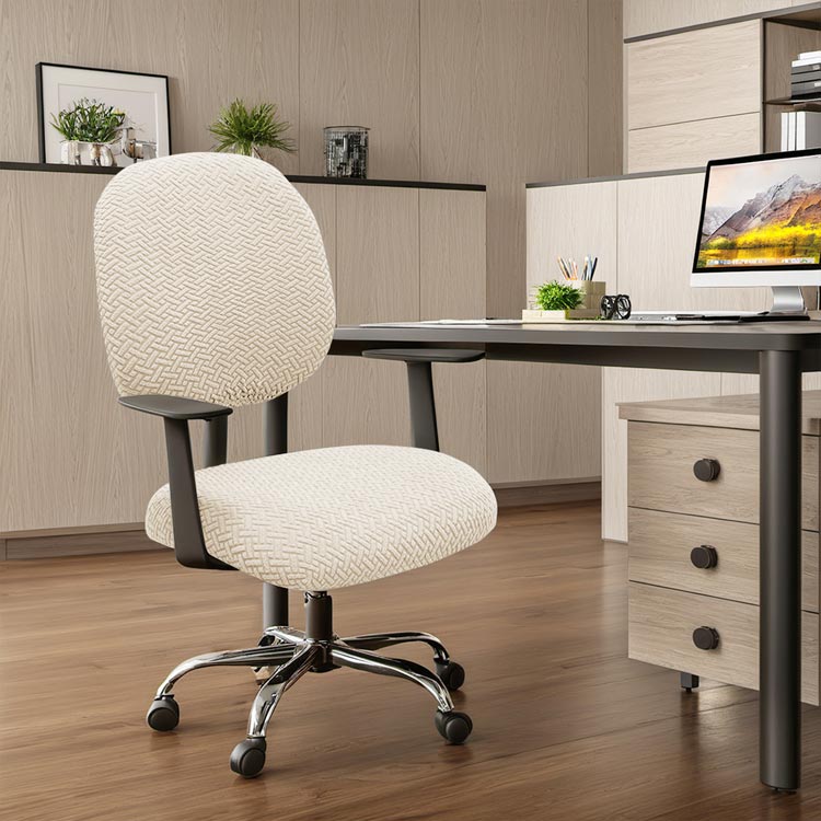 椅子カバー オフィス オフィスチェア 座面カバー 取り外し可能 背たれカバー チェアカバー 北欧 伸縮素材 デスクチェア エレガント おしゃれ 洗濯 オフィス 人気 事務椅子用 ダイニングチェアカバー ストレッチ 昇降式椅子座面カバー [2]