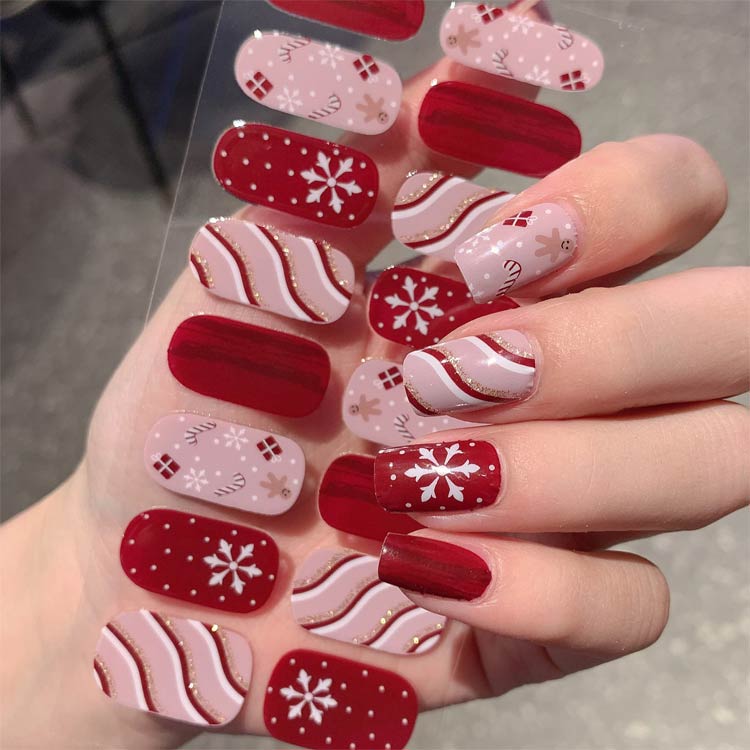 雪の結晶 クリスマス ネイルシール ネイル ヤスリなし シール 結晶 クリスマス ネ...