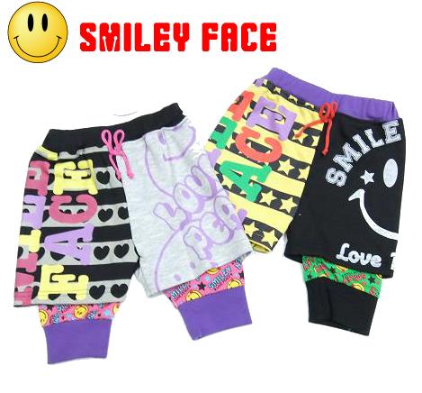 【ベビー】【SMILEY FACE】スマイリーフェイスハーフパンツ＆レギンス2点セット【80/90/95cm】【ベビーアウター】【80/90/100】