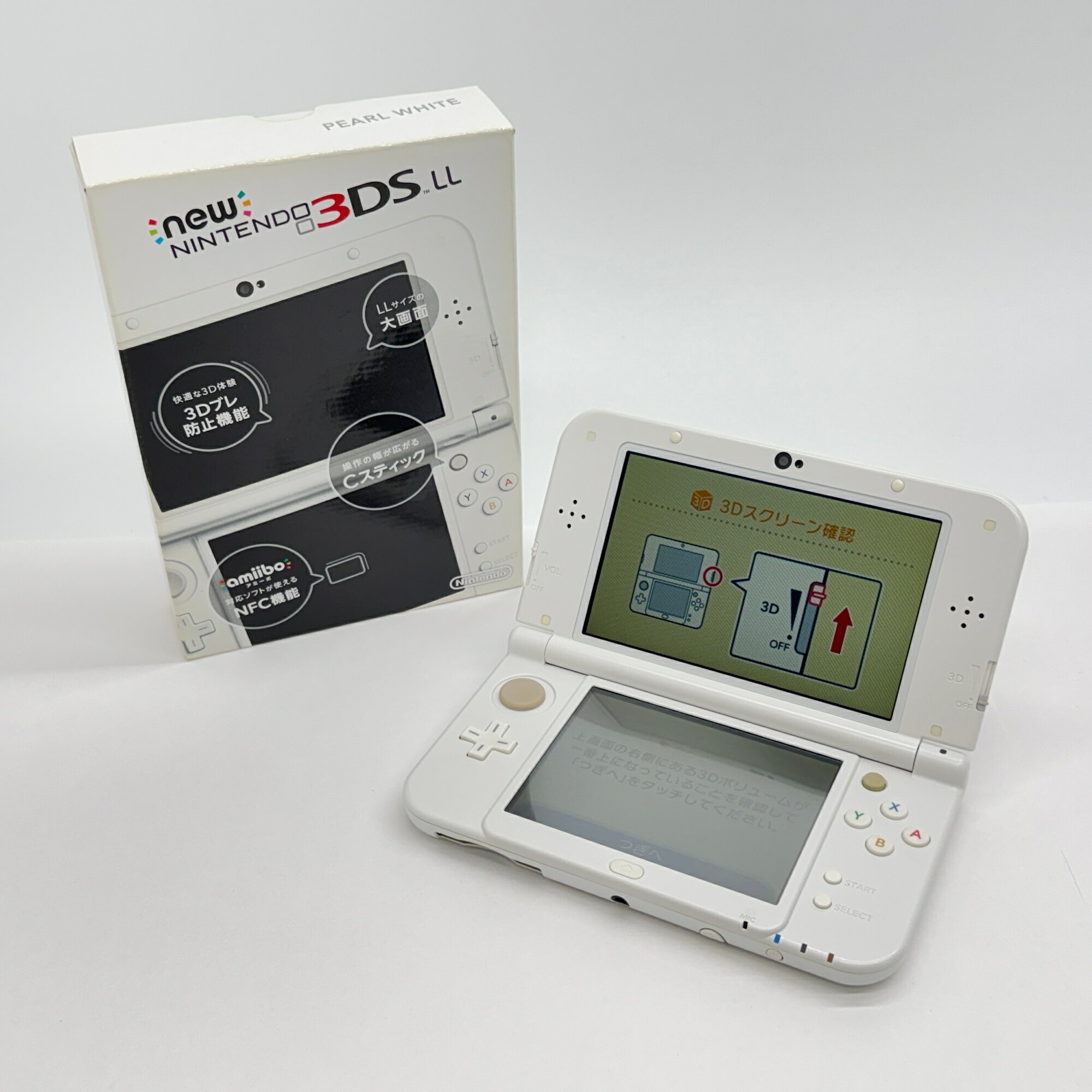 1円～】Newニンテンドー3DS LL パールホワイト 本体のみ 中古 動作品
