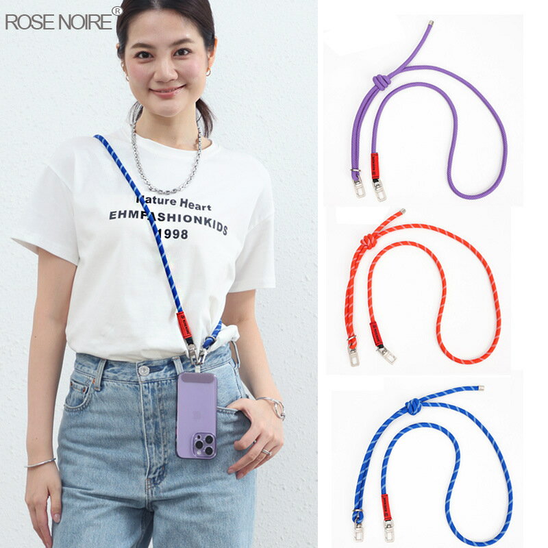 8mm スマホストラップ 長さ調整可 アウトドア 山系 ネックストラップ ショルダーストラップ キャンプ 登山用 携帯ストラップ 長めタイプ メンズ レディース