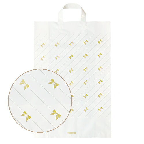 手提げポリ袋 リボンストライプ 国産ビールセット 各種チューハイセット 袋 1枚【袋単品でのご注文はお受けできません】 ギフト プレゼント