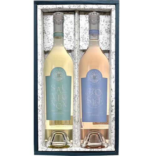 ワインセット ギフトBOX入り シャトー・ド・スール 白 ロゼ 2本セット 750ml×2 送料無料(一部地域除く) フランス ボルドー ギフトプレゼント ichiishop-10021480 ワイン紀行 パッケージ画像