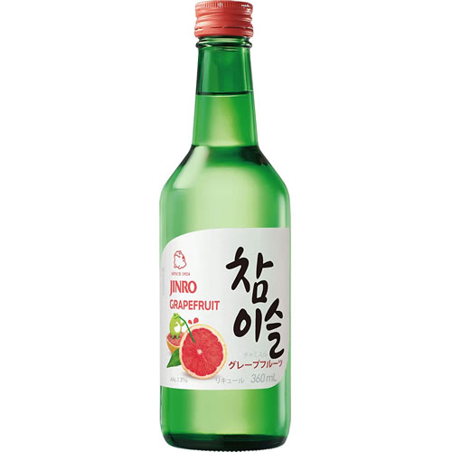 韓国焼酎 チャミスル グレープフルーツ 360ml 13度 眞露 JINRO 韓ドラ 韓国　ギフト プレゼント(8801048178100)