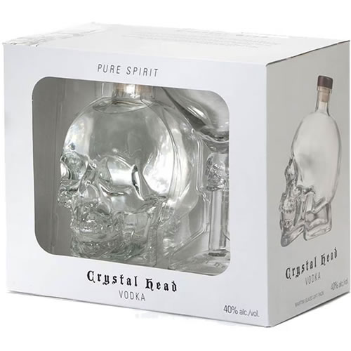 グラス付 クリスタル ヘッド ウォッカ カクテル 750ml 40度 カナダ スカル 頭蓋骨 髑髏 ギフト プレゼント(0627040411445)