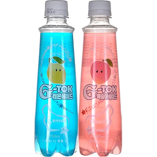 G-TOK エイドセット 350ml×2本 ピンクモモエイド ブルーレモンエイド 各1本 GOSEI 清涼飲料水 韓国 映え ハートのサムネイル