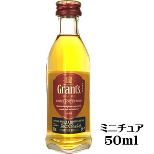 ミニチュア ブレンデッド スコッチ ウイスキー グランツトリプルウッド 50ml 40度　ギフト プレゼント(5010327200460)