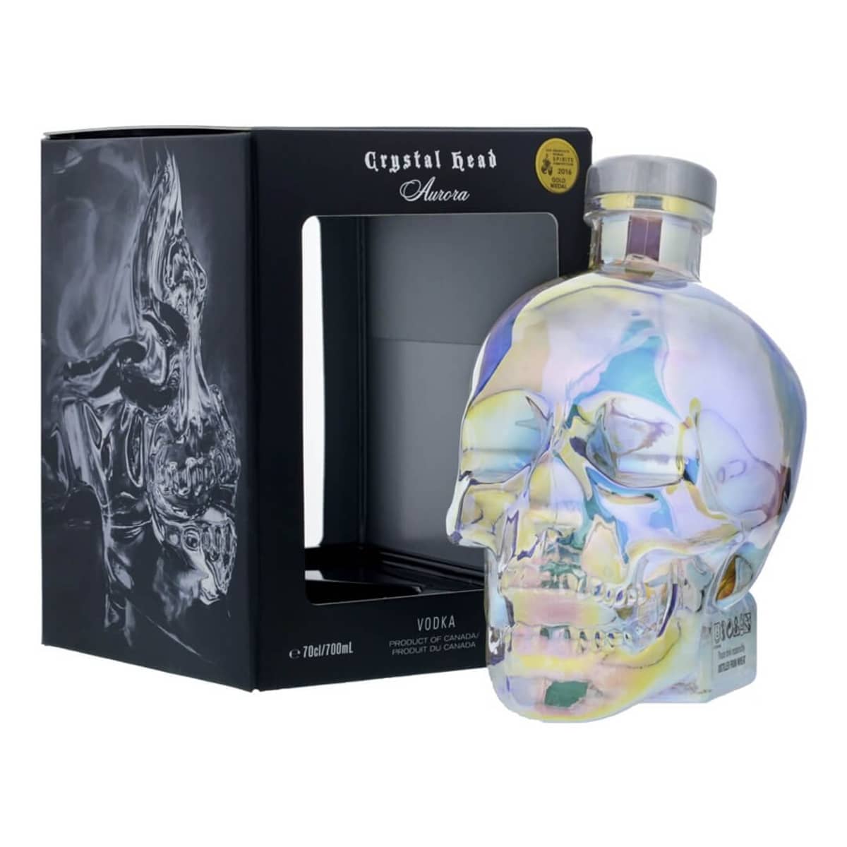 オーロラボトル ウォッカ クリスタル ヘッド オーロラ 40度 700ml カナダ スカル 頭蓋骨 髑髏 ギフト プレゼント(627040411599)