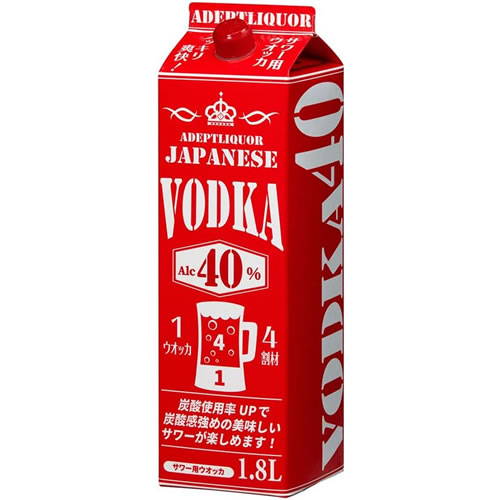 ウォッカ アデプトリカー JAPANESE VODKA 1800ml 40度 紙パック 1.8L スピリッツ 日本 ギフト プレゼント(458943681067...