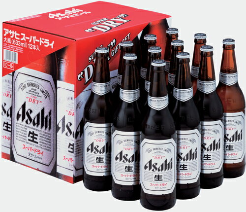 ビールセット アサヒ スーパードライ 瓶ビール 大瓶 12本セット アサヒビール EX-12 送料無料(一部地域除く) 　ギフト プレゼント(4901004813329)のサムネイル