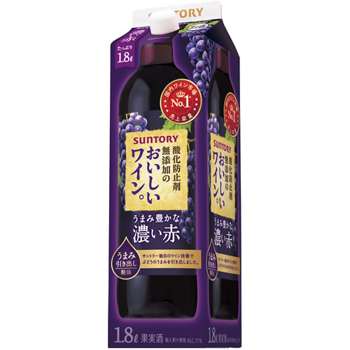 ●ぶどうの旨味がぎゅっとつまったやわらかでふくらみのある赤ワインです。 ●酸化防止剤を一切使わずに、豊かなぶどうの香りと味わいを大切にしながらつくりました。 ●食事のときに、ほっとくつろぐひと時に、気軽にお楽しみいただけるワインです。 タイプ：ほのかな甘口 おすすめの飲み方：少し冷やして ※こちらの商品は、12個まで1個口配送可能です。 リニューアルに伴い、パッケージ・内容等予告なく変更する場合がございます。予めご了承ください。