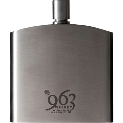 963 ロゴ入り オリジナル スキットルボトル 170ml 送料無料(一部地域除く) 安積蒸溜所 笹の川酒造 福島 郡山　ギフト プレゼント(4946890004796)