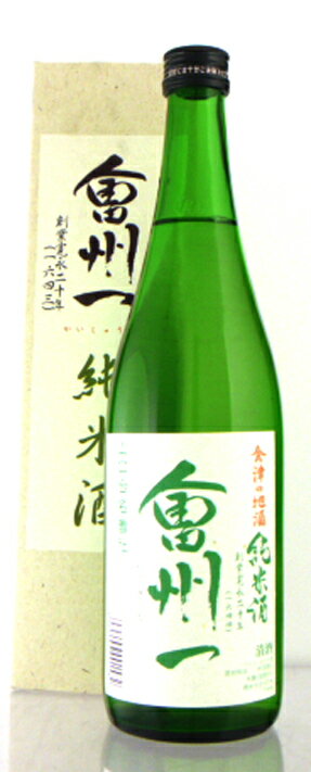 【山口合名会社】會州一　純米酒　720ml　福島の日本酒　ギフト プレゼント(4985149001582)