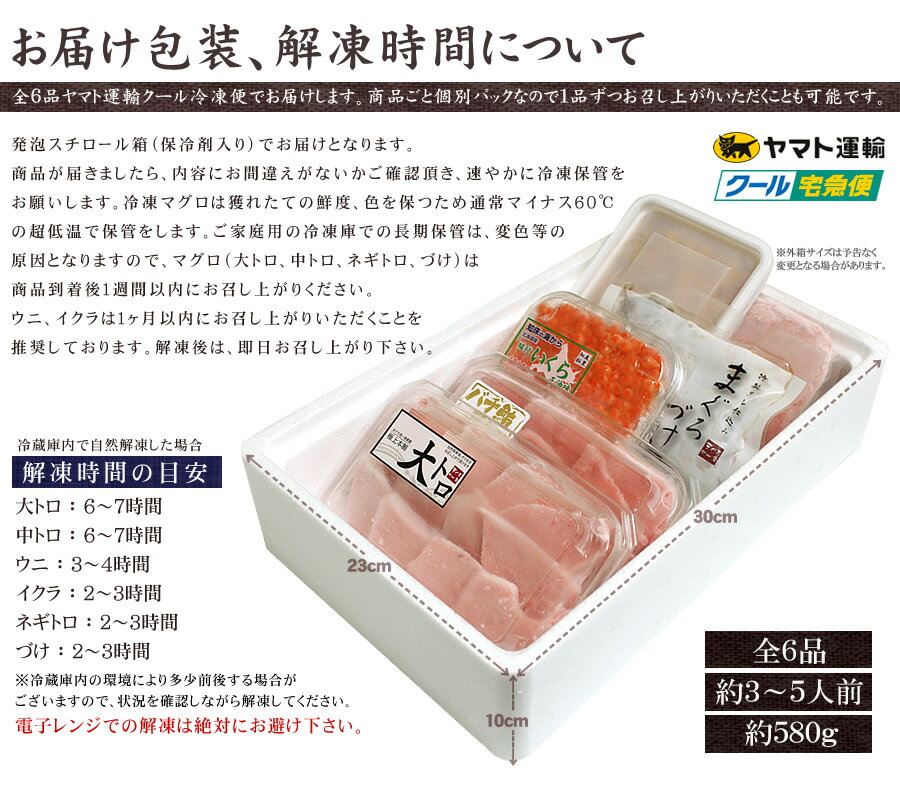 母の日・父の日ギフトに【送料無料】絶品6品入り海鮮福袋 本マグロ大トロ、目鉢まぐろ中トロ、ウニ、イクラ、ネギトロ、づけ！海鮮丼や手巻き寿司に (母の日 父の日 2018 高級 魚介)《not-st1》〈st1〉[[海鮮福袋]