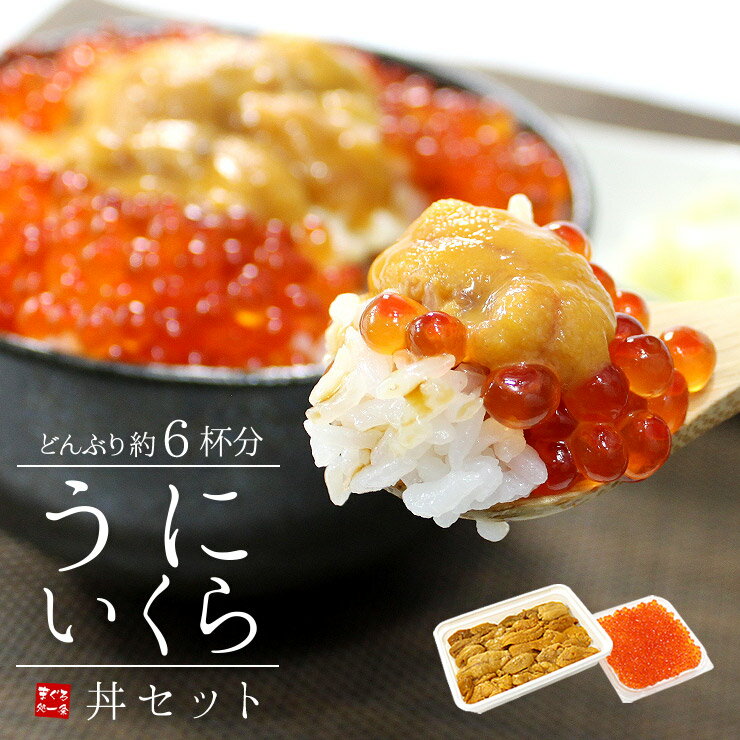 無添加うに＆イクラ丼6杯分！無添加生ウニといくら醤油漬けの絶品海鮮丼セット 送料無料 （雲丹 いくら 刺身 海鮮丼 手巻き寿司 おつまみ ギフト 母の日 父の日 誕生日 贈り物 プレゼント）《ref-ur1》yd5[[ウニイクラセット-3p]