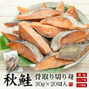 \3個購入で1,110円OFFクーポン!/ 秋鮭 骨取り切り身 30g×20切れ チャック袋入 無塩 バラ凍結 加熱用 (白鮭 さけ しゃけ 弁当 朝食 骨なし...