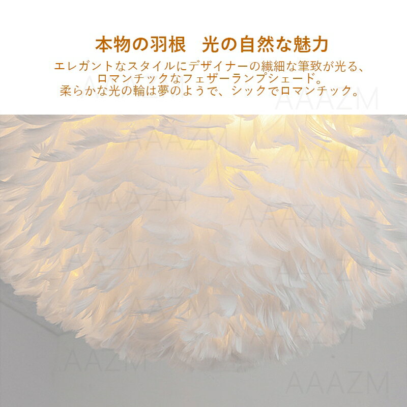 AAAZM 5年保証 ペンダントライト 北欧 おしゃれ 羽根飾り LED対応 天井照明器具 吹き抜け ダイニング 玄関 リビング 吊り下げ照明 オシャレ 羽根 インテリア 間接照明 ベッドルーム 寝室 居間 書斎 洋室 食卓用 工事不要 直付け 引掛シーリング ダクトレール 吊下げライト