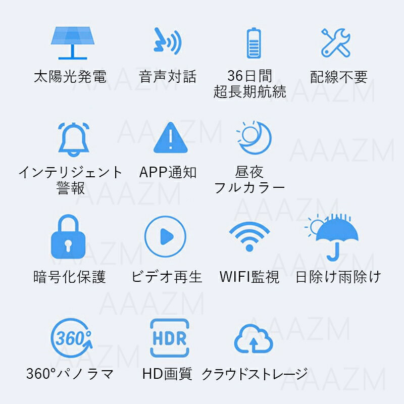 防犯カメラ 屋外 ソーラー 家庭用 広角 監視カメラ バッテリー内蔵 高画質 300万画素 360° 遠隔監視 ドーム型 自宅 32Gカード付き 防犯グッズ 動体検知 電源不要 防犯カメラセット ネットワークカメラ 取付簡単 アラーム機能 Wi-Fi 防水 自動追跡 APP対応 無線 双方向音声