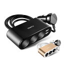 シガーソケット 増設 2連 USB 電源 延長 カーチャージャー スマホ 急速充電 QC3.0 車内 便利 カーグッズ 自動車 普通車 MPV シガーソケットメス 後付け MPV 乗用車 トラック DC12V 24V対応 汎用 車載充電器 車用ソケット増設 USBポート付き シガーライター カー用品 送料無料