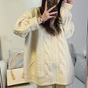 ニット レディース S/M/L/XL トップス ニットウェア セーター 長袖 コットン ゆったり vネック 大きいサイズ カジュア アウター 冬 春 秋 秋冬 ...