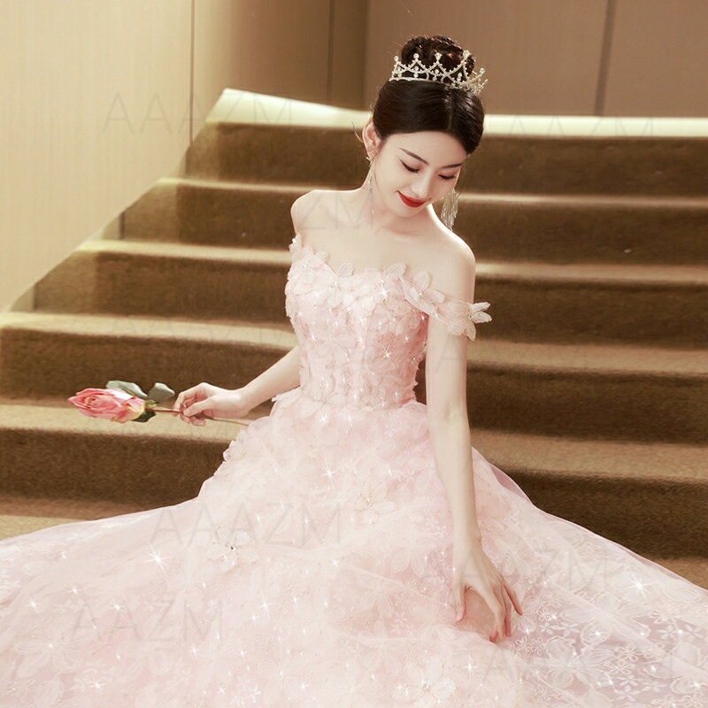 ウェディングドレス フォーマル おしゃれ イブニングドレス 披露宴 結婚式 ティアードドレス お呼ばれ 二次会 ノースリーブ パーティードレス レース 演奏会 大人 発表会 ローブデコルテ 40代 30代 20代 50代 ボールガウンドレス 刺繍レース 花柄 ワンピース マキシ丈