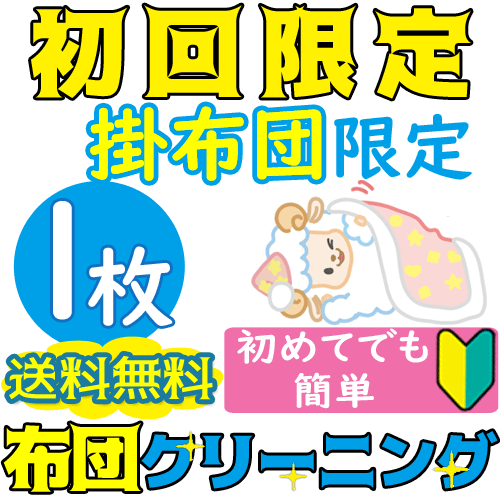 【初回限定1 000円off】布団クリーニング1枚 楽天1位獲得★布団丸洗い 掛布団のみ 敷布団不可 【送料無料＆カビ取り0円】安心の返金保証付き 通常価格7 999円【サービス特集認定商品】