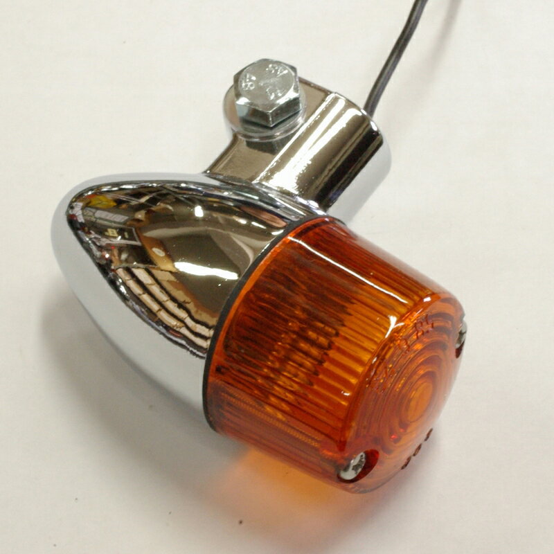 【ナンカイ】ウインカーランプ190型 メッキ/アンバー シングルタイプ【南海部品・NANKAI】【コンビニ受取対応商品】