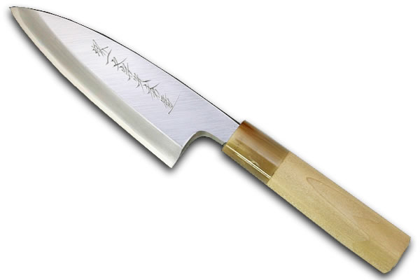 【名入れ無料】堺一文字光秀　青鋼 本霞 左出刃包丁150mm 【送料無料】 包丁 堺刃物 出刃 青鋼 キッチン 送料無料 ギフト包装無料 プレゼント 贈り物 結婚祝い