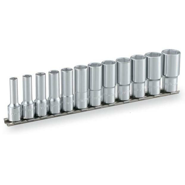 Koken - TONE（トネ） ディープソケットセット（6角・ホルダー付）（インチサイズ） HSBL312 ●差込角9.5mm（3/8inch） ●6角 ●インチ