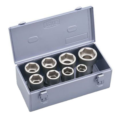 乐天商城 - TONE（トネ） インパクト用ロングソケットセット（メタルトレーケース仕様） NV608L ●差込角19.0mm（3/4inch） ●6角