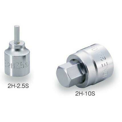 Socket Wrench - TONE（トネ） ショートヘキサゴンソケット 2H-08S ●差込角6.35mm（1/4inch） ●二面幅8mm ●ヘキサゴン ●二面幅8mm ●ミリ