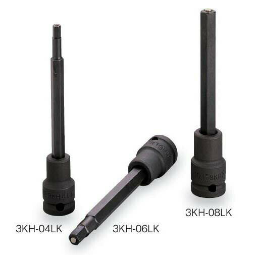其它 - TONE（トネ） ロングヘキサゴンソケット（マグネット付） 3KH-08LK ●差込角9.5mm（3/8inch） ●二面幅8mm ●ヘキサゴン ●二面幅8mm