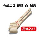 【あす楽】大塚刷毛製造 【20】(20本)うめニス 筋違 白 20号 1017380020