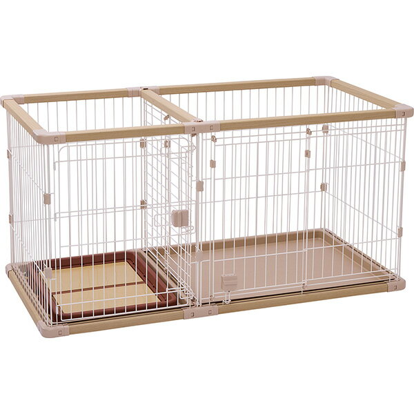 犬用 トイレのしつけが出来る ドッグルームサークルPlus ベージュ ワイド W27670 ペット住関連用品 ケイジ・サーク