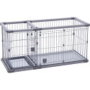 犬用 トイレのしつけが出来る ドッグルームサークルPlus グレー レギュラー W27671 ペット住関連用品 ケイジ・サーク