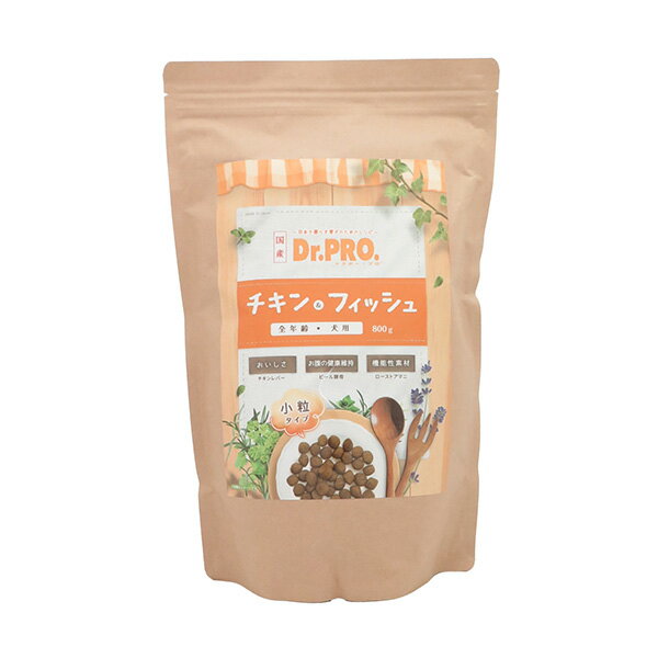 商品特徴・日本で暮らす愛犬のために、おいしい素材をたっぷり使った、チキン＆フィッシュベースの国産プレミアムドッグフードです。・フィッシュを原料に加えることでアレルギーにも配慮。・いつまでも愛犬の健康を健やかに保つために、ローストアマニやビール酵母、パパイヤ抽出物を配合しました。原材料(成分)乾燥チキン粉、コーン、グルテンミール、甘藷粉末、大豆、白身魚ミール、動物性油脂、ビートパルプ、セルロース、チキンレバーパウダー、酵母エキス、ビール酵母、パパイヤ抽出物、ローストアマニ、米胚芽大豆発酵抽出物・樹木抽出物、セレン酵母、ミネラル類(ナトリウム、塩素、カルシウム、リン、カリウム、亜鉛、鉄、銅、コバルト、マンガン、ヨウ素)、ビタミン類(A、B1、B2、B6、B12、C、D3、E、K3、コリン、ニコチン酸、パントテン酸、葉酸、ビオチン)、酸化防止剤(ミックストコフェロール、ハーブエキス)保証成分粗蛋白質30.0％以上、粗脂肪10.0％以上、粗繊維5.0％以下、粗灰分10.0％以下、水分10.0％以下エネルギー約335kcal/100g原産国または製造地日本諸注意・本品は犬用のフードです。これ以外の目的には使用しないでください。・乳幼児や認知症の方などの誤食を防ぐため、置き場所に注意してください。・子供がペットに本品を与える時は、安全のため大人が監視してください。【商品サイズ】縦(mm)　170横(mm)　320高さ(mm)　55【商品重量】重量(g)　835JANCD:4975677049187【銀行振込・コンビニ決済】等前払い決済予定のお客様へ当商品は弊社在庫品ではなく、メーカー在庫品です。在庫確認後に注文確認を行い、お支払いのお願いを送信させて頂きます。休業日、14:00以降のご注文の場合は翌営業日に上記手続きを行います。お時間が掛かる場合がございます。