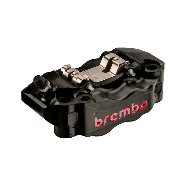 GP4-RB ラジアル CNC 4P キャリパー ブラックアルマイト レッドロゴ 左右セット φ3...