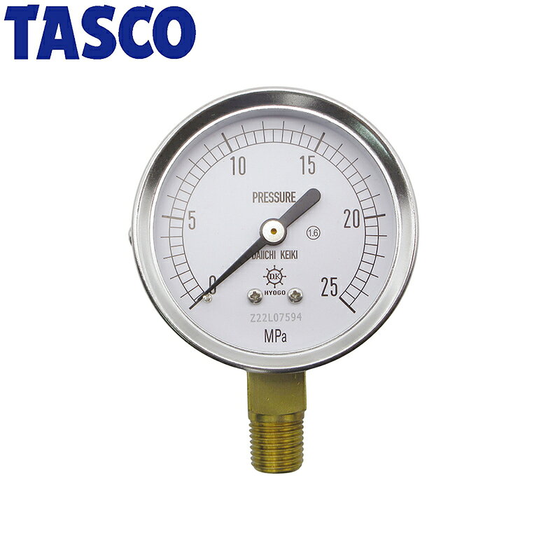 イチネンTASCO （タスコ） マニホールド用圧力計 TA128GT 冷凍・空調工具