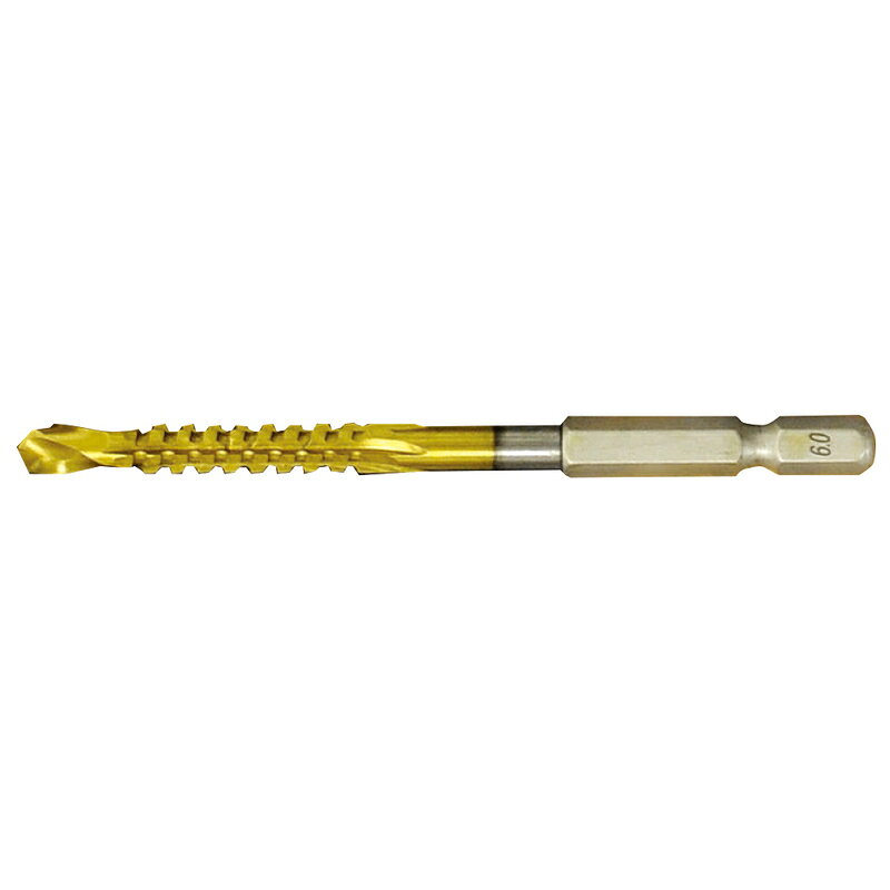 イチネンTASCOの一覧はこちら分類：作業工具類 ＞ 先端工具【仕様】■サイズ…全長：95mm■ビットの有効長…40mm■ビットの材質…ハイス鋼【特長】□穴あけと同時に、模様切り、穴のくり広げ、溝切りなど自由自在にクリヌキ作業ができます。木材・硬質建材・アルミ板・薄い鉄板・銅板・真鍮板・ステンレスなどの穴ぐりに使用できます。【詳細スペック】ビット径：6mm質量（g）：26JANCD:4528422375699【銀行振込・コンビニ決済】等前払い決済予定のお客様へ当商品は弊社在庫品ではなく、メーカー在庫品です。在庫確認後に注文確認を行い、お支払いのお願いを送信させて頂きます。休業日、14:00以降のご注文の場合は翌営業日に上記手続きを行います。お時間が掛かる場合がございます。